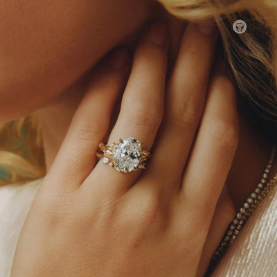 0.52 Carat Marquise Lab Grown Diamond Ring in 14K Yellow Gold - 5