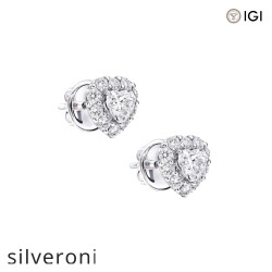0.54 Carat Heart Shape Lab Grown Diamond Stud Earrings - 2