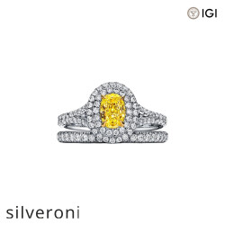 0.55 Carat Oval Lab Grown Diamond Double Halo Engagement Ring in Platinum - 4