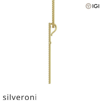 0.60 Carat Round Natural Diamond Cross Pendant Necklace in 18KT Yellow Gold - 3