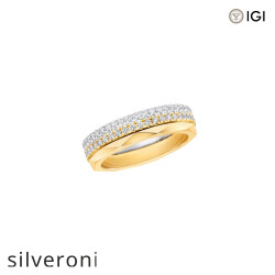 0.64 Carat Three-Row Lab Grown Diamond Ring - Silveroni