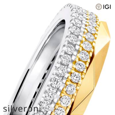 0.64 Carat Three-Row Lab Grown Diamond Ring - 3