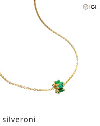 0.70 Carat Emerald Baguette Rondelle Pendant Necklace - 2