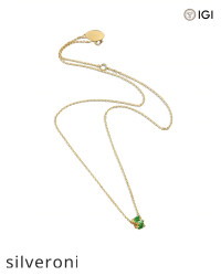 0.70 Carat Emerald Baguette Rondelle Pendant Necklace - 3
