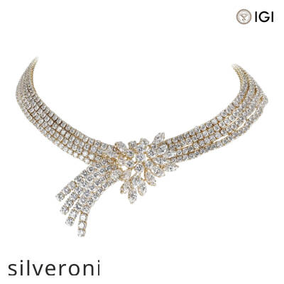 0.70 Carat Marquise Lab Grown Diamond Gold Necklace - 1