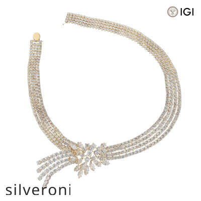 0.70 Carat Marquise Lab Grown Diamond Gold Necklace - 2