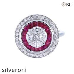0.70 Carat Marquise VS Clarity Natural Diamond Ring in 18kt White Gold - 2