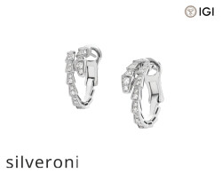 0.75 Carat Emerald Cut Lab Grown Diamond Hoop Earrings - 2