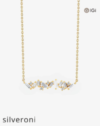 0.77 Carat Lab Grown Diamond Bar Pendant in 18K Gold - Silveroni