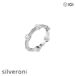 0.85 Carat Armor Square Lab Grown Diamond Stackable Band - Silveroni
