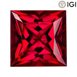 0.90 Carat Princess Cut Lab-Created Ruby - Silveroni