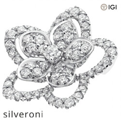 0.95 Carat Lab Grown Diamond Wild Flower Stud Earrings - 2