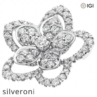 0.95 Carat Lab Grown Diamond Wild Flower Stud Earrings - 2