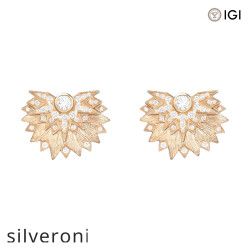 0.97 Carat Lab Grown Diamond Rose Gold Earrings - Silveroni