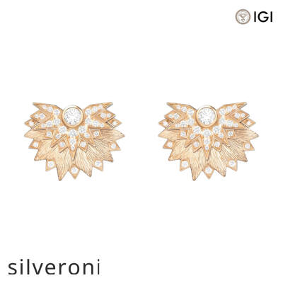 0.97 Carat Lab Grown Diamond Rose Gold Earrings - 1
