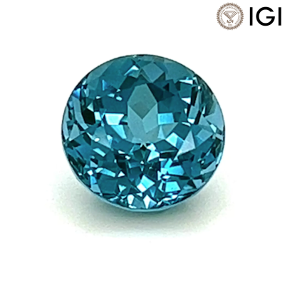 1.03 Carat Round Cut Lab-Created Paraiba Teal Spinel - 1