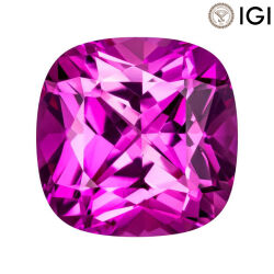 1.50 Carat Cushion Cut Lab-Created Pink Champagne Sapphire - Silveroni