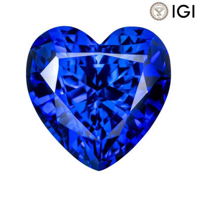 1.95 Carat Heart Cut Lab-Created Blue Sapphire - 1