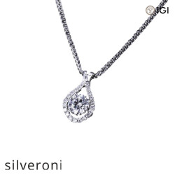 1.0 Carat Marquise Lab Grown Diamond Necklace in 18K White Gold - 2