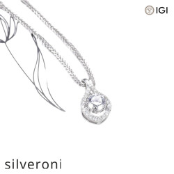 1.0 Carat Marquise Lab Grown Diamond Necklace in 18K White Gold - 3