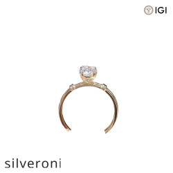 1.00 Carat Oval Lab Grown Diamond Ring in 18K Gold - 2