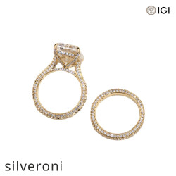 10.00 Carat Radiant Cut Lab Grown Diamond Ring in 18K Yellow Gold - 2