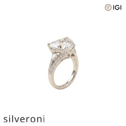 10.03 Carat Heart Cut Lab Grown Diamond Platinum Ring - 2