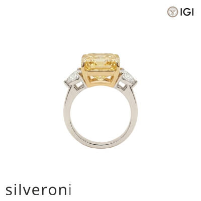 10.05 Carat Asscher Cut Lab Grown Diamond Trilogy Ring - 3
