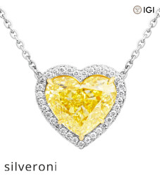 10.14 Carat Heart Cut Lab Grown Diamond Pendant Necklace - Silveroni