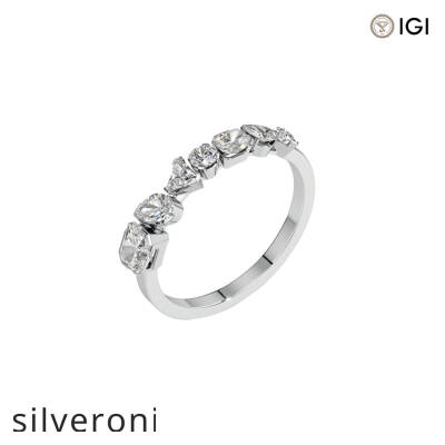 1.03 Carat Radiant Lab Grown Diamond Demi Ring - 2