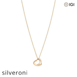 11 mm Heart Shape Open Heart Pendant in 18k Yellow Gold - 1