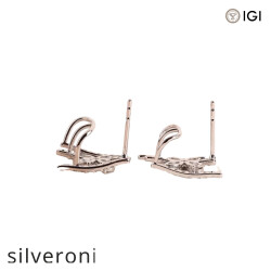 1.10 Carat Marquise, Pear, and Round Lab Grown Diamond Floral Ear Climbers in 14K White Gold - 2