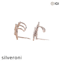 1.10 Carat Marquise, Pear, and Round Lab Grown Diamond Floral Ear Climbers in 14K White Gold - 3