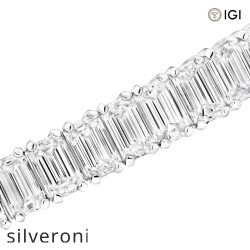 11.16 Carat Emerald Cut Diamond Line Bracelet - 2