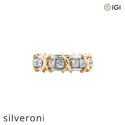 1.14 Carat Round Excellent Cut Lab Grown Diamond Ring in Platinum and Yellow Gold - 1