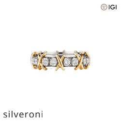 1.14 Carat Round Excellent Cut Lab Grown Diamond Ring in Platinum and Yellow Gold - 2
