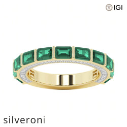 1.17 Carat Baguette Lab Grown Diamond Wedding Band - Silveroni