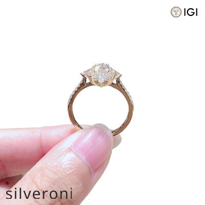 1.18 Carat Oval Lab Grown Diamond Ring - 2