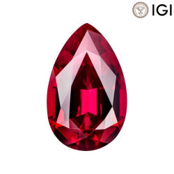1.20 Carat Pear Cut Lab-Created Ruby - Silveroni