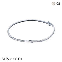 12.22 Carat Cushion Cut Lab Grown Diamond Necklace in White Gold - Silveroni