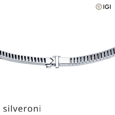 12.22 Carat Cushion Cut Lab Grown Diamond Necklace in White Gold - 2