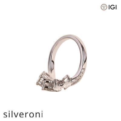 1.39 Carat Marquise and Round Lab Grown Diamond Crown Band - 2