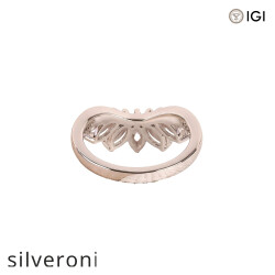 1.39 Carat Marquise and Round Lab Grown Diamond Crown Band - 4