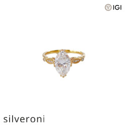 1.5 Carat Marquise Lab Grown Diamond Ring - Silveroni