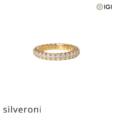1.55 Carat Oval Lab Grown Diamond Infinity Ring in 18K Yellow Gold - 1
