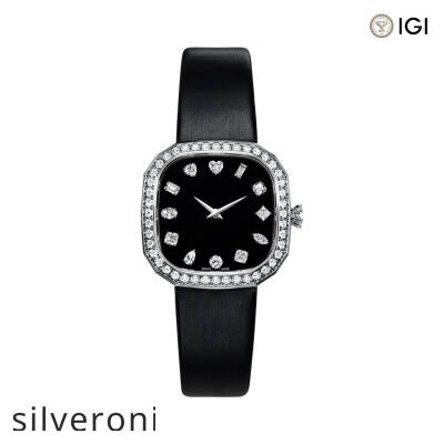 1.63 Carat Lab Grown Diamond 28mm White Gold Quartz Watch - 1