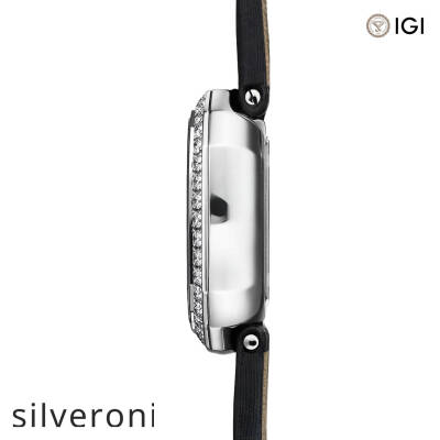 1.63 Carat Lab Grown Diamond 28mm White Gold Quartz Watch - 2