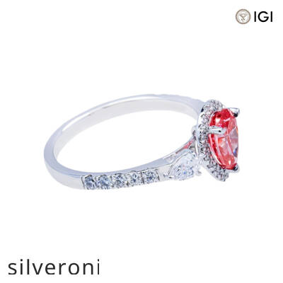 1.64 Carat Pear Cut Lab Grown Diamond Ring in 14Kt White Gold - 2