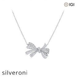1.70 Carat Tilda’s Bow Classic Diamond Pendant - Silveroni