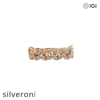 1.77 Carat Marquise and Round Lab Grown Diamond Cluster Ring in 14K Yellow Gold - 1
